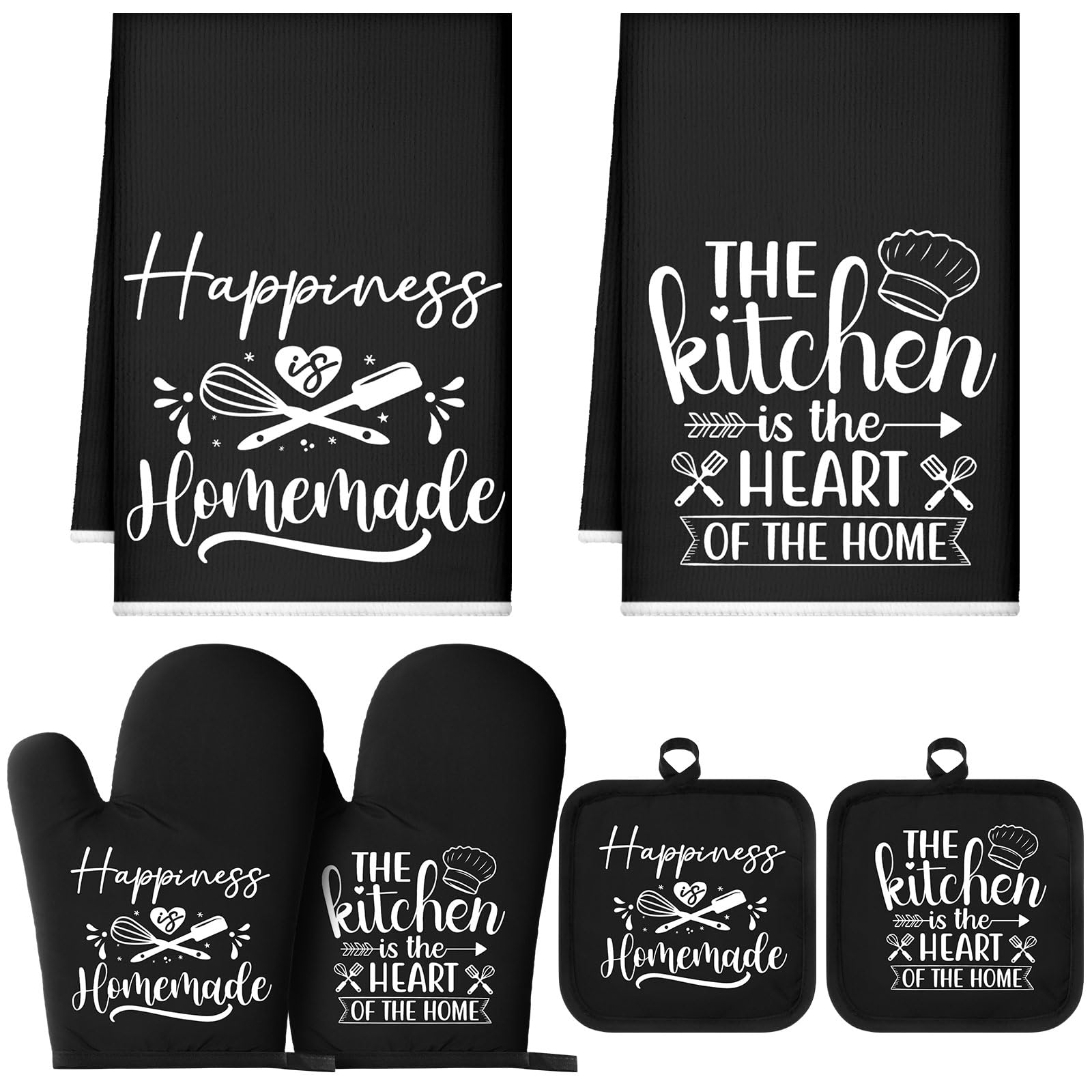 Sratte farmhouse towels set close-up showing absorbent dish towels for quick cleanup.