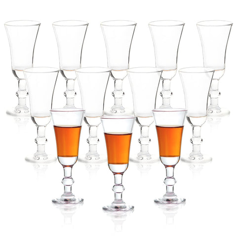 Srgeilzati stemmed shot glasses offer elegant 1 oz pours for home bars.