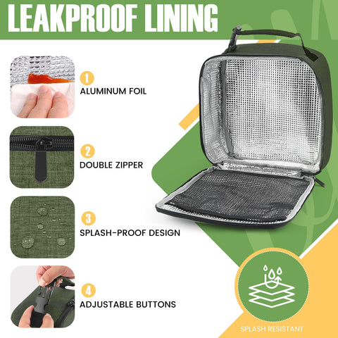 SRISE lunch bag carrying strap with buckle enables hands-free transport