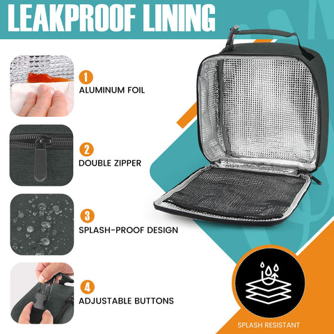 SRISE lunch bag carrying-strap-buckle offers easy hands-free transport