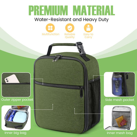 SRISE lunch bag surface is easy to wipe clean