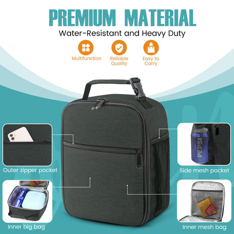 SRISE lunch bag easy-clean design lets you wipe spills away