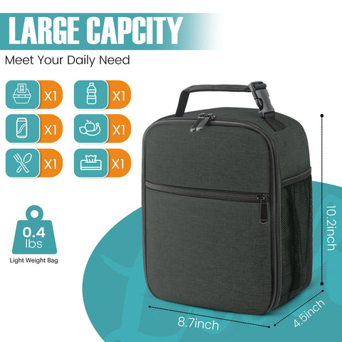 SRISE lunch bag waterproof-oxford exterior protects contents in wet conditions