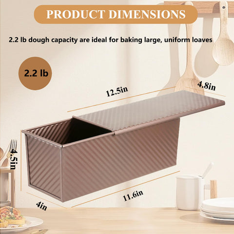 Side view of SS&CC Pullman loaf pan highlighting sturdy construction