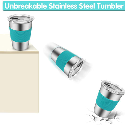 SSAWcasa dishwasher-safe stainless cups simplify cleanup after meals