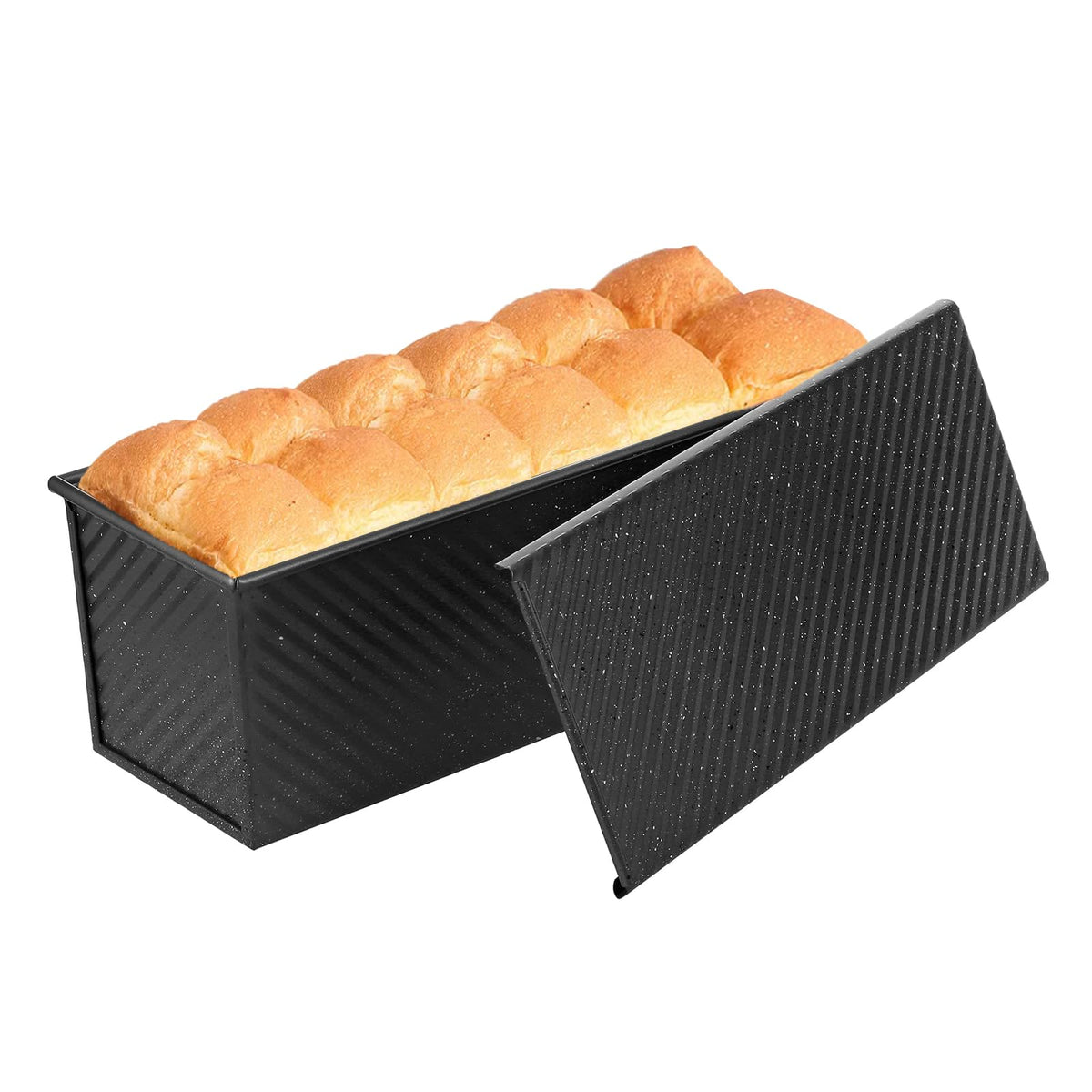 SS&CC Pullman loaf pan with lid for uniform slices and neat crusts