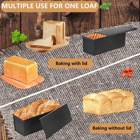 SS&CC loaf pan with lid-on for compact sandwich loaves