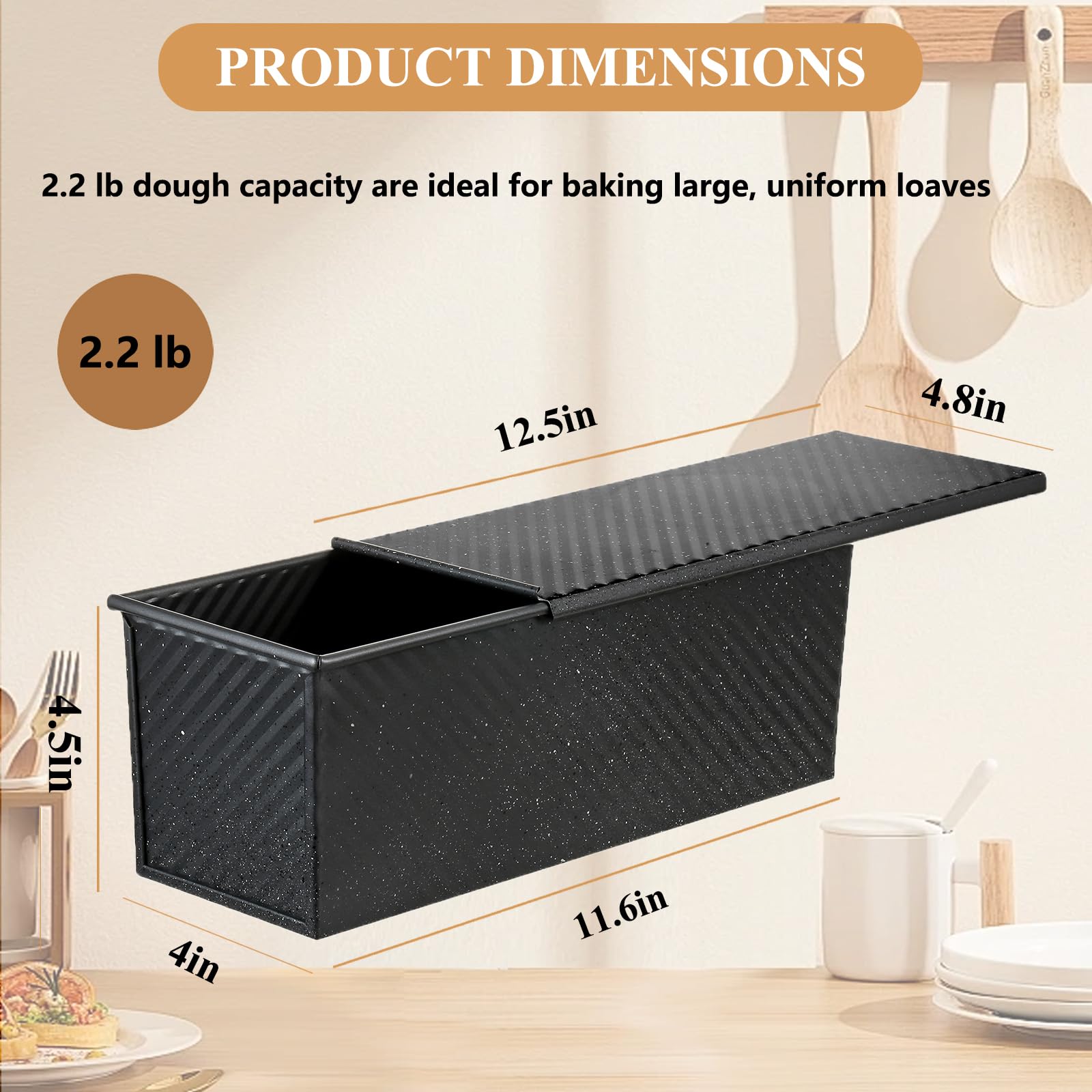 SS&CC loaf pan with nonstick coating releases bread cleanly