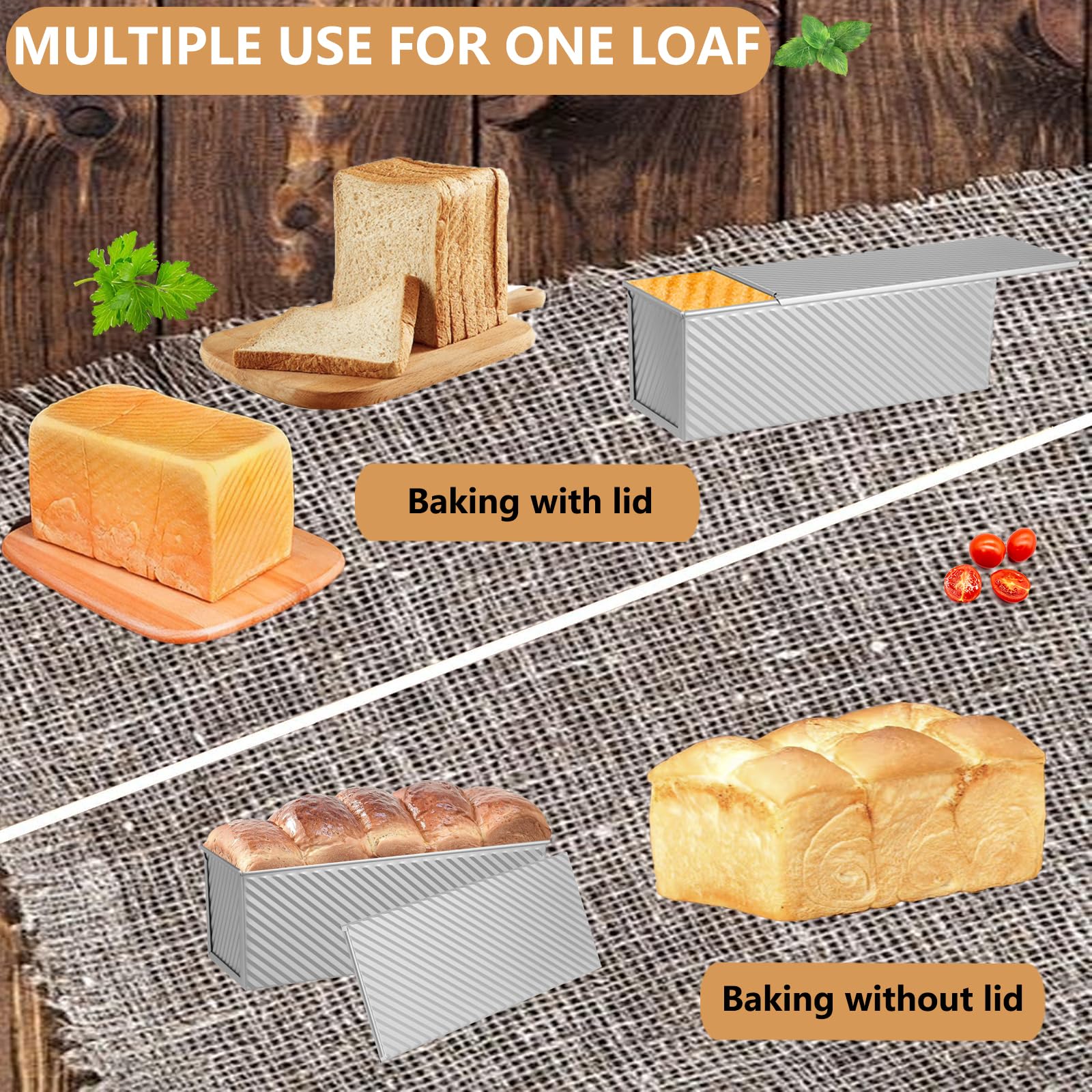 SS&CC Pullman loaf pan reinforced edges resist warping