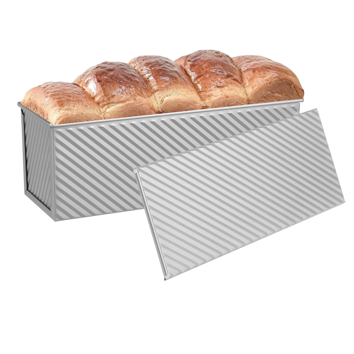 SS&CC Pullman loaf pan with lid 13x4 promotes uniform slices with steady heat