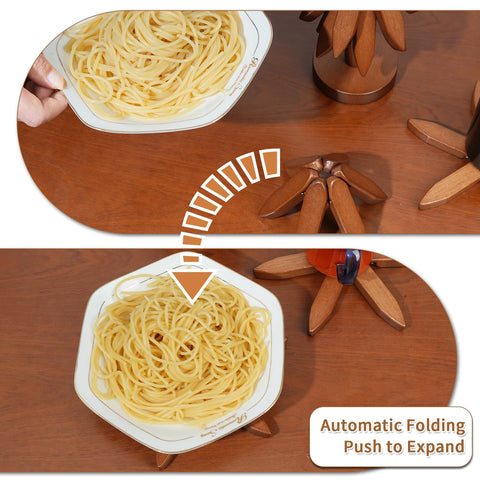 SSFUN hot dish coaster on countertop protects surfaces from heat.
