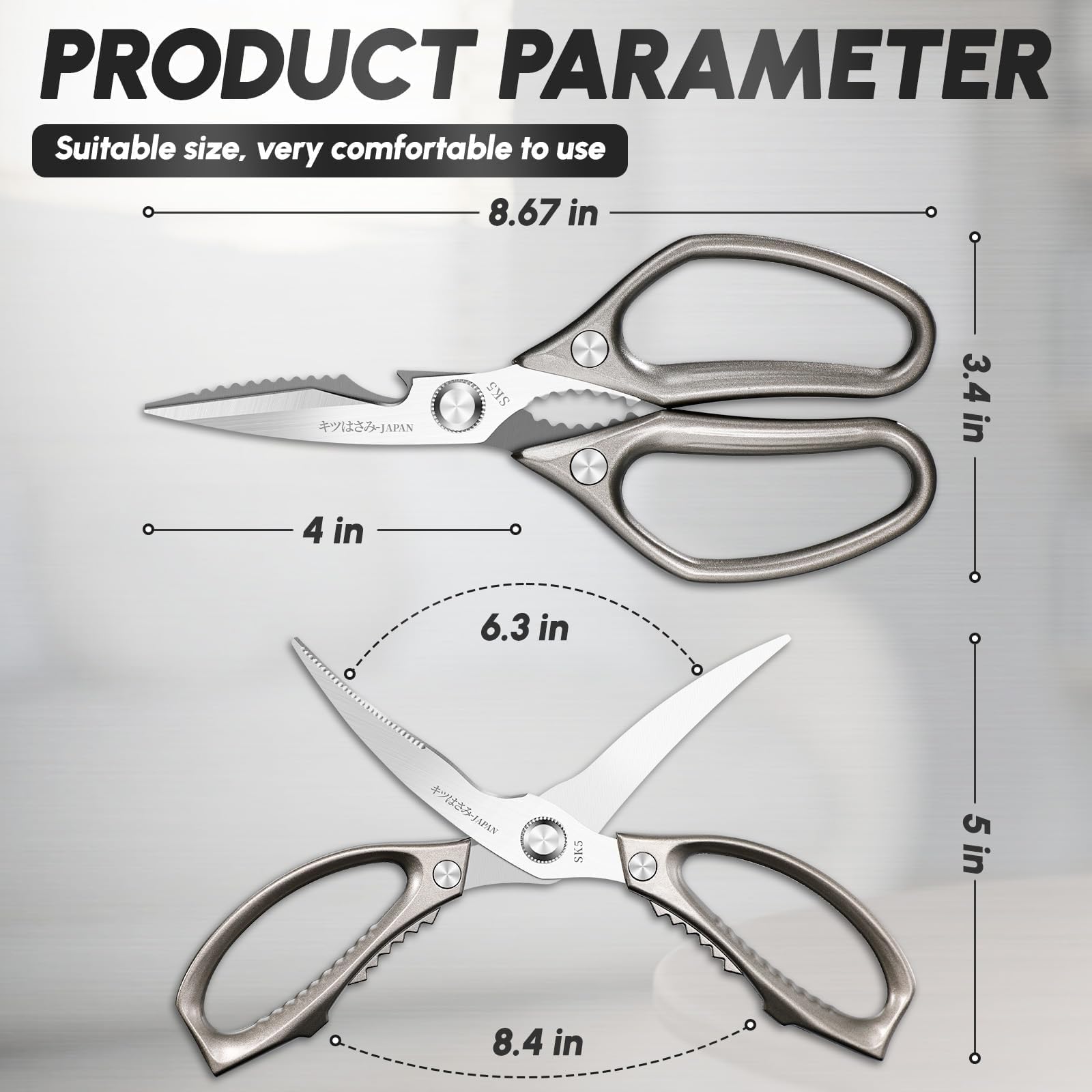 SSGP poultry shears cutting through bones for easy poultry prep.