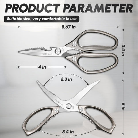 SSGP poultry shears cutting through bones for easy poultry prep.