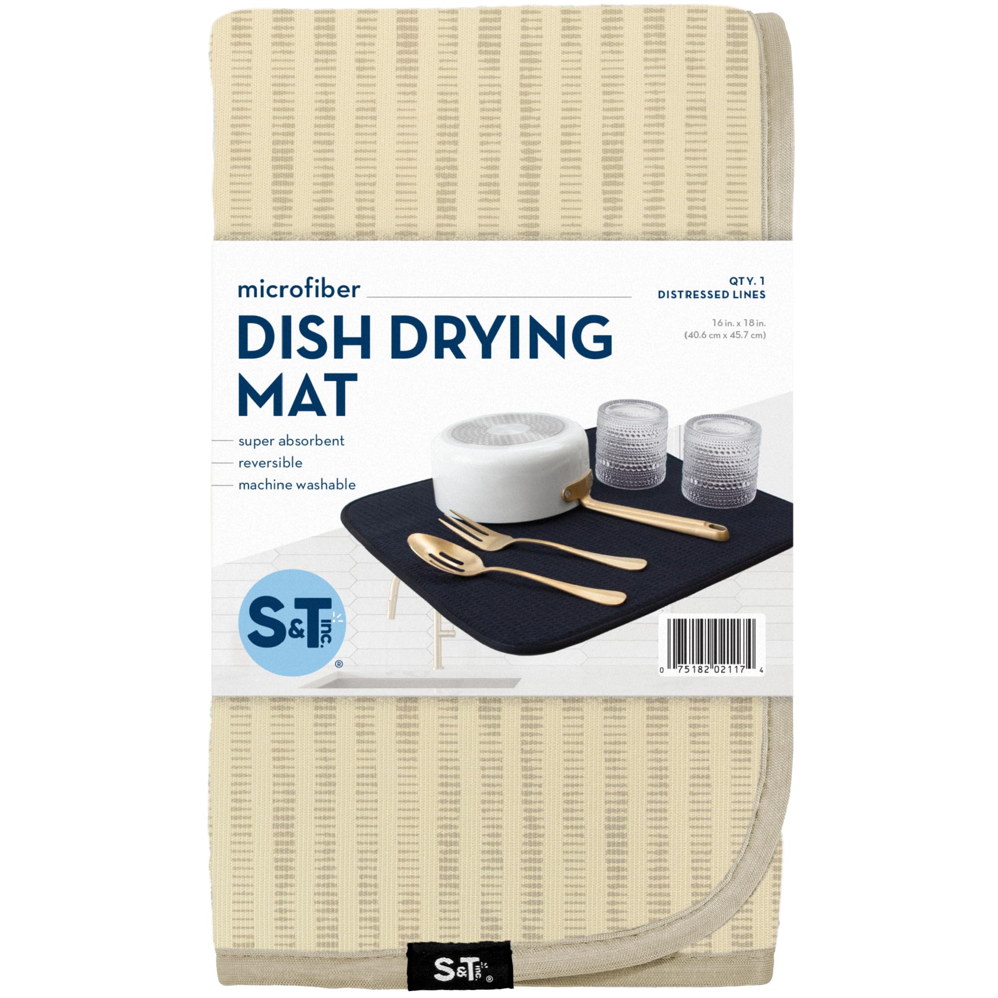 Cream color with distressed lines complements many kitchens.