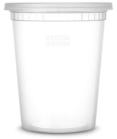 Stack Man freezer-safe container ideal for freezing meals