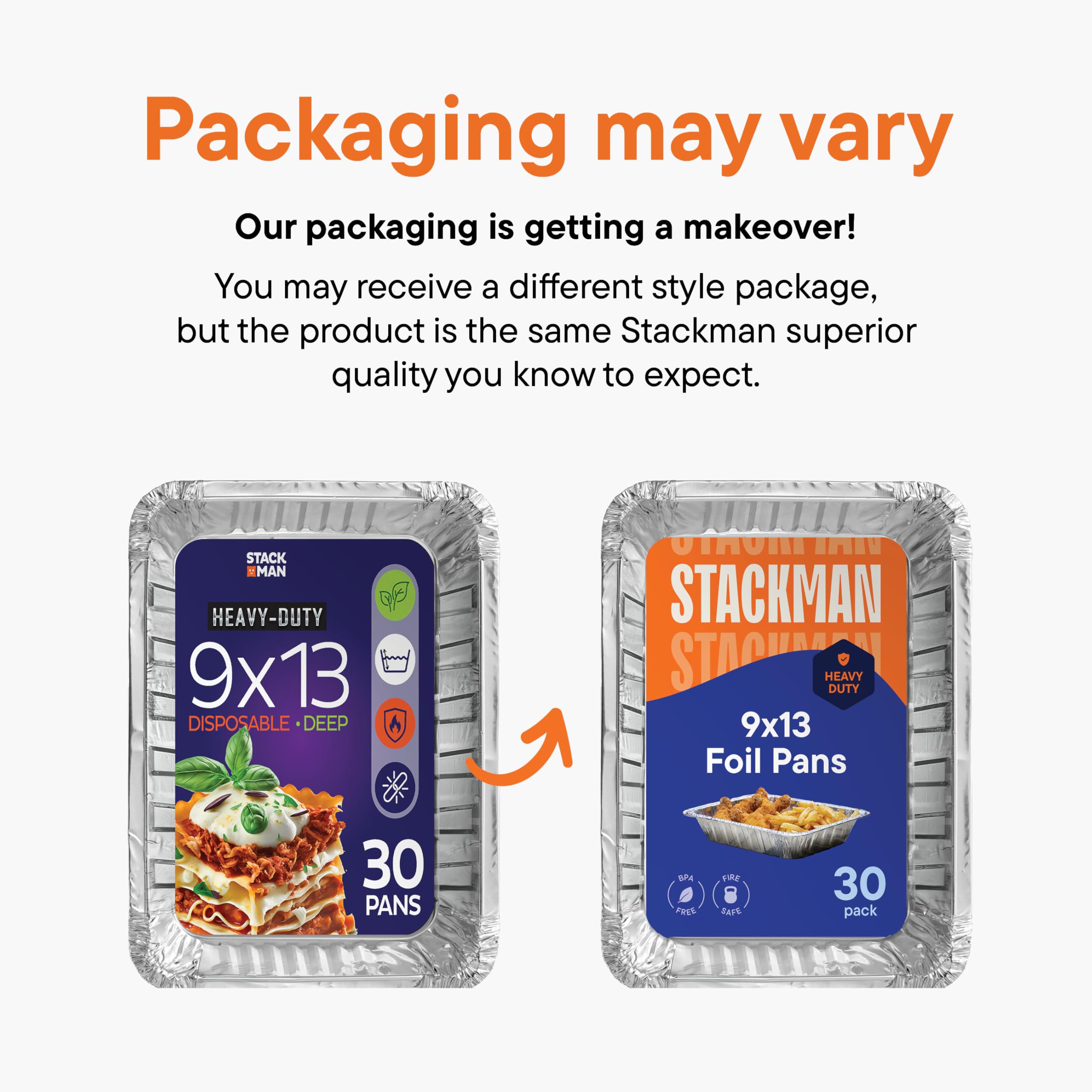 Stack Man disposable pan cleanup saves time after events.