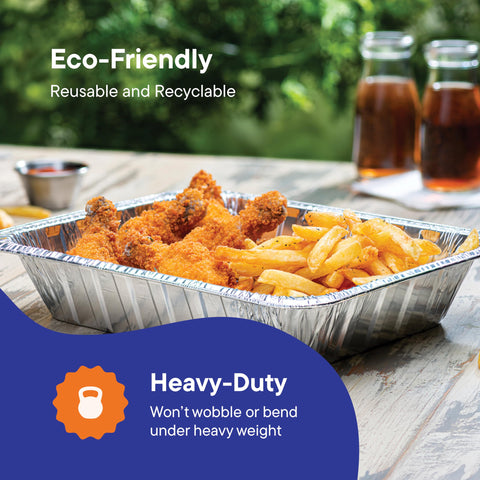 Stack Man steam-table pan designed for steady heat and service.