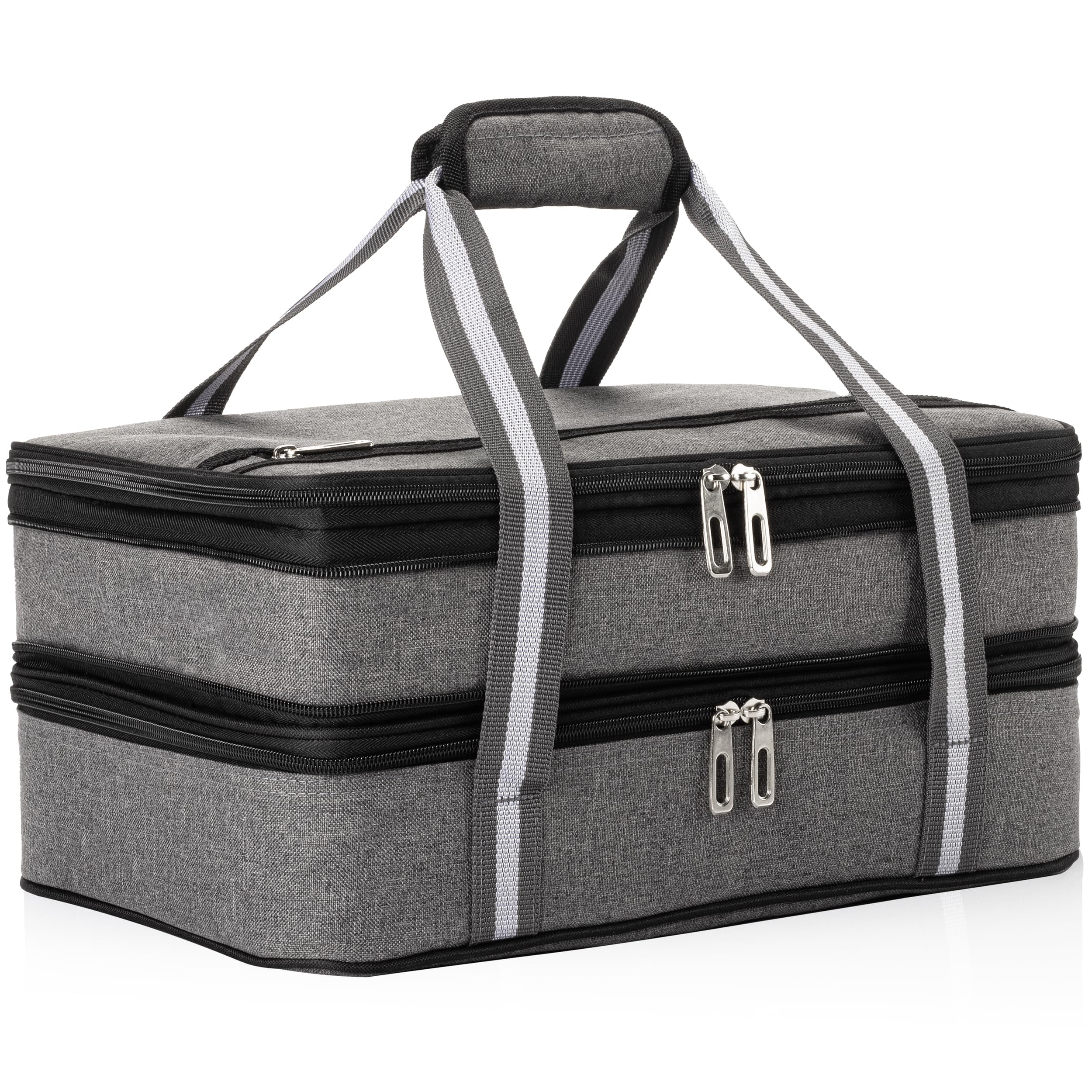 Stack Store Plus More insulated casserole carrier - front view, ideal for portable meals on picnics.