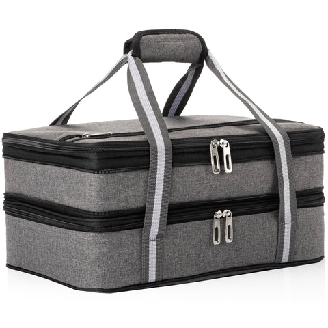 Stack Store Plus More insulated casserole carrier - front view, ideal for portable meals on picnics.