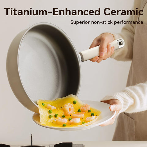 Stackbear 3.3-inch deeper design reduces splatter during stir-frying and braising.