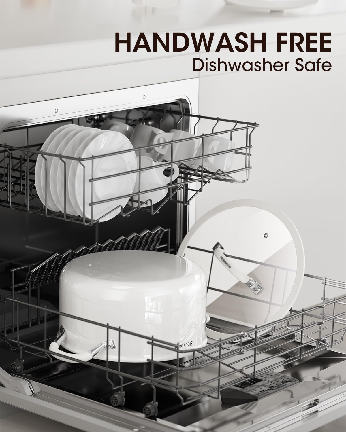 Stackbear dishwasher-safe stockpot simplifies cleanup after family meals