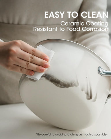 Stackbear stockpot glass lid closeup showing clear visibility while cooking