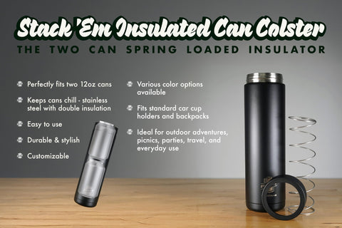 Ideal for travel and picnics, Stack'Em supports quick access to cold drinks.