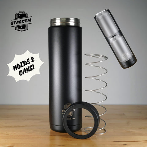 Two standard 12oz cans fit snugly, preventing movement and keeping beverages cooler longer.