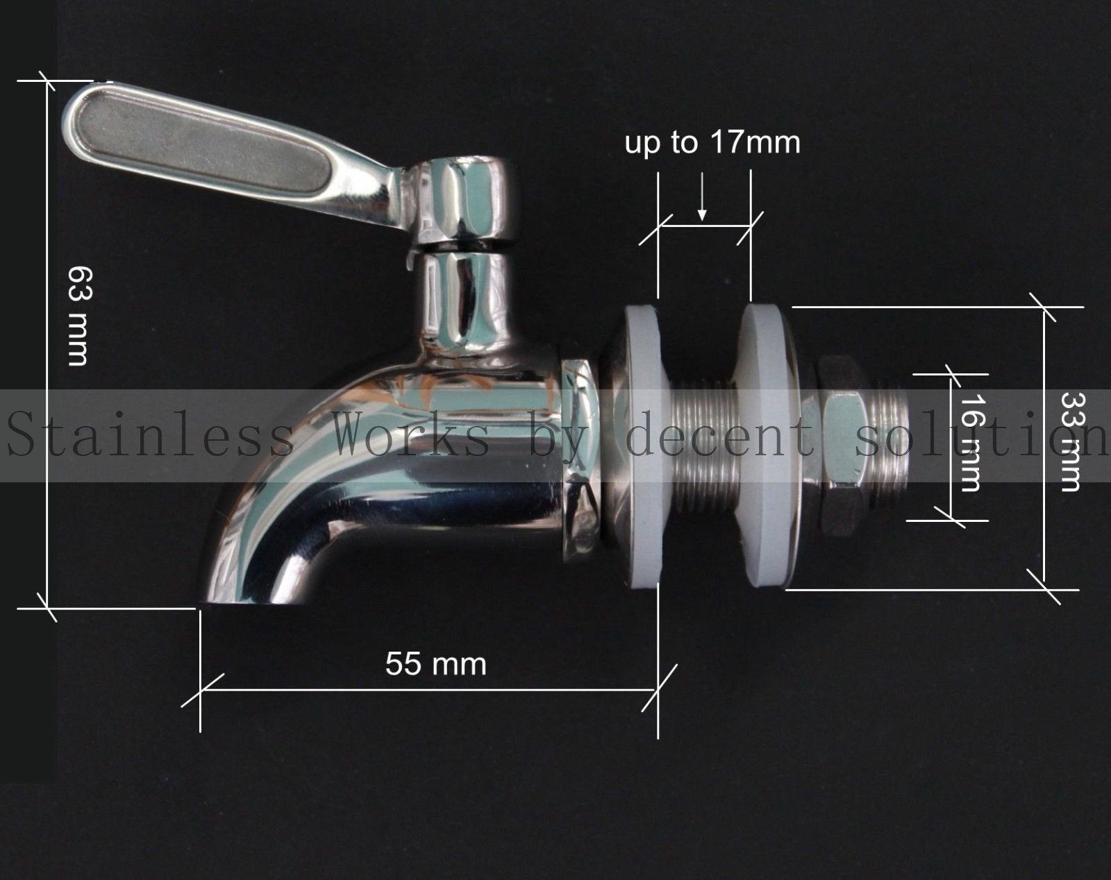 Stainless Works SSS010 spigot flow rate demonstrates four seconds per cup