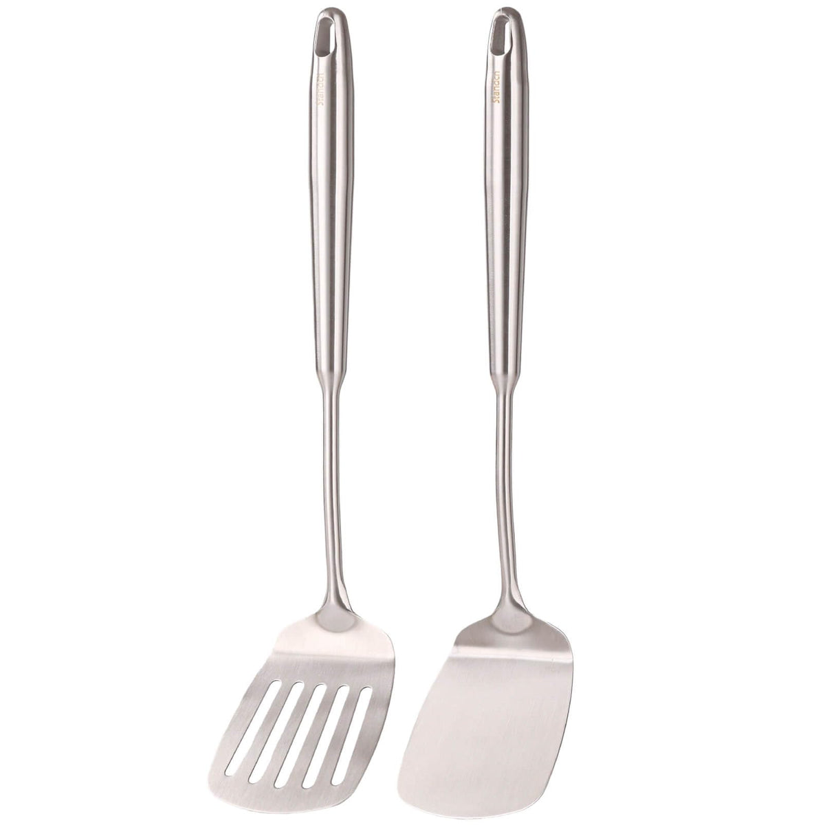 Standcn 18-10 stainless slotted spatula, 14.7 inch, drains grease for pancakes and eggs.