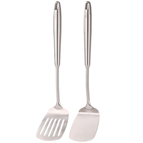 Standcn 18-10 stainless slotted spatula, 14.7 inch, drains grease for pancakes and eggs.