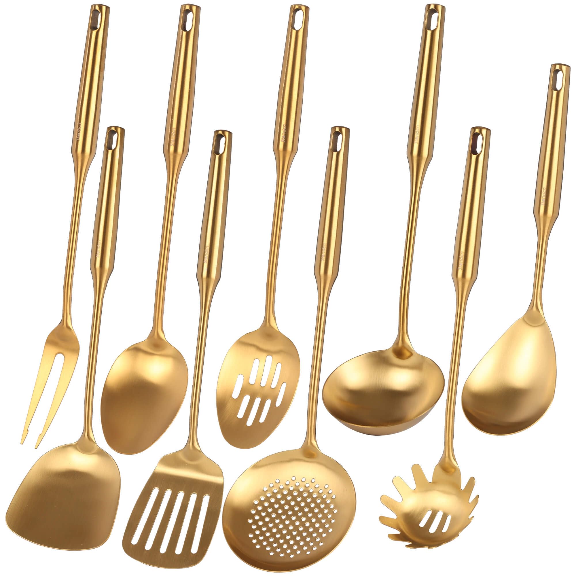 Standcn Gold meat fork for secure carving and serving