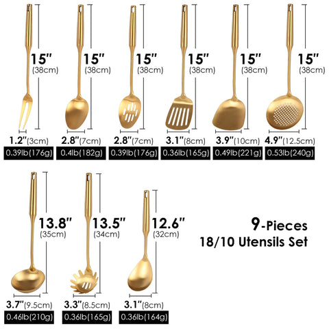 Standcn Gold solid serving spoon for balanced scooping
