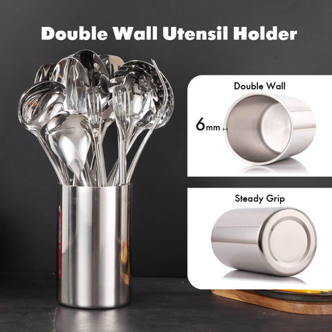 Standcn slotted serving spoon ideal for draining and serving.