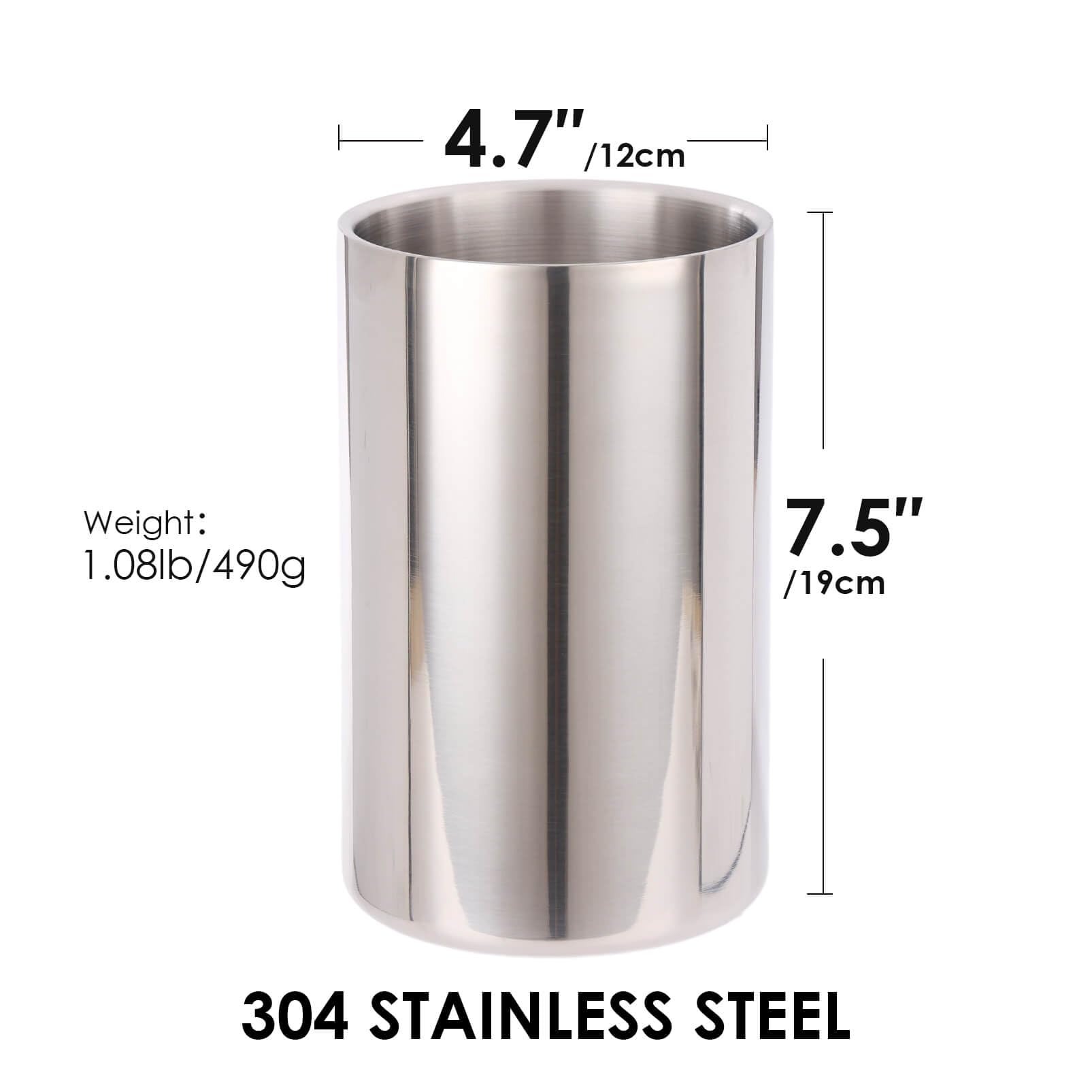 Standcn stainless steel utensil caddy on countertop ready for spatulas and spoons