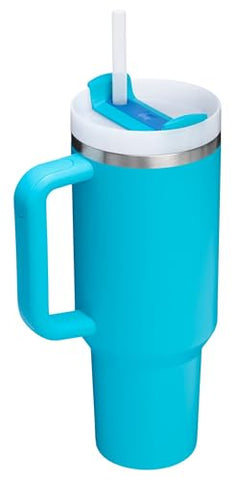 Stanley Quencher H2.0 40-ounce stainless steel tumbler keeps beverages cold or hot.