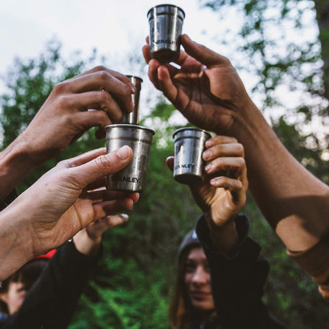 Stanley Adventure 8oz hip flask ready for outdoor adventures and toasts.