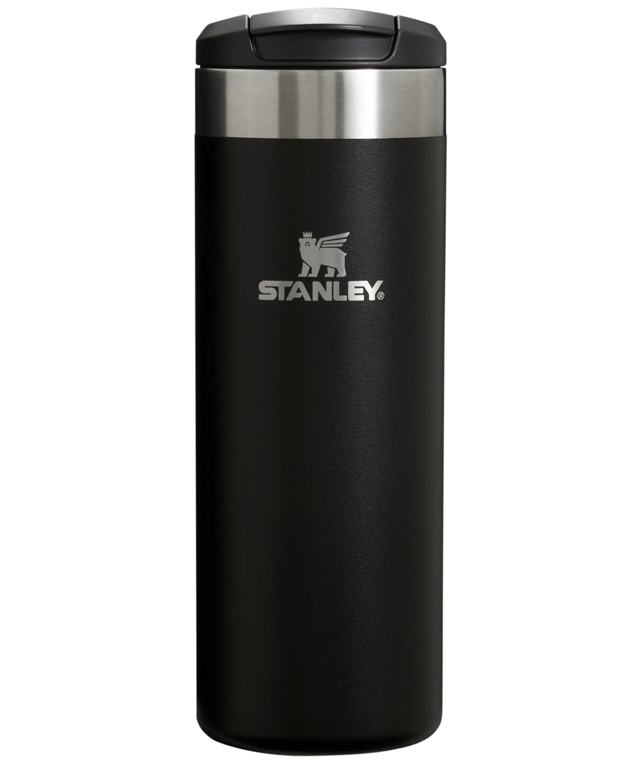 Stanley AeroLight Transit Bottle 16oz front view with slim profile fits car cup holders.