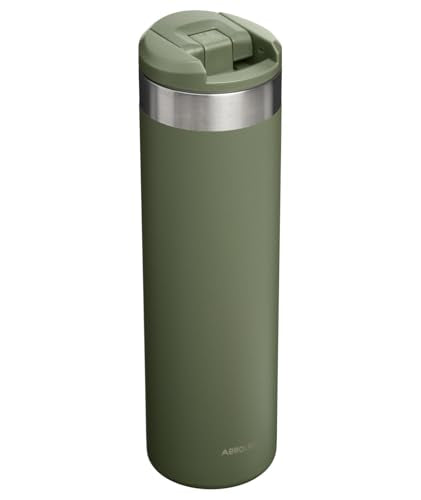 Stanley AeroLight Transit bottle 20 oz fits most car cup holders for easy hydration.