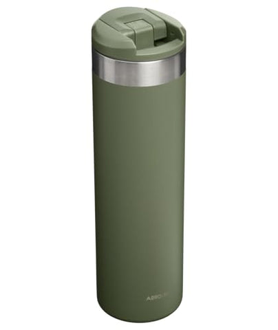 Stanley AeroLight Transit bottle 20 oz fits most car cup holders for easy hydration.