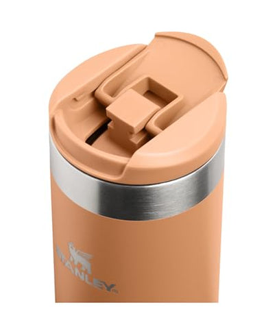 Locking drink-through lid keeps leaks secure during commutes