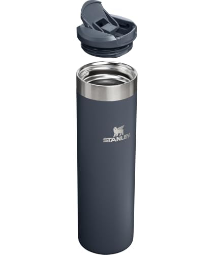 Locking drink-through lid on Stanley AeroLight Transit Bottle prevents leaks in transit.