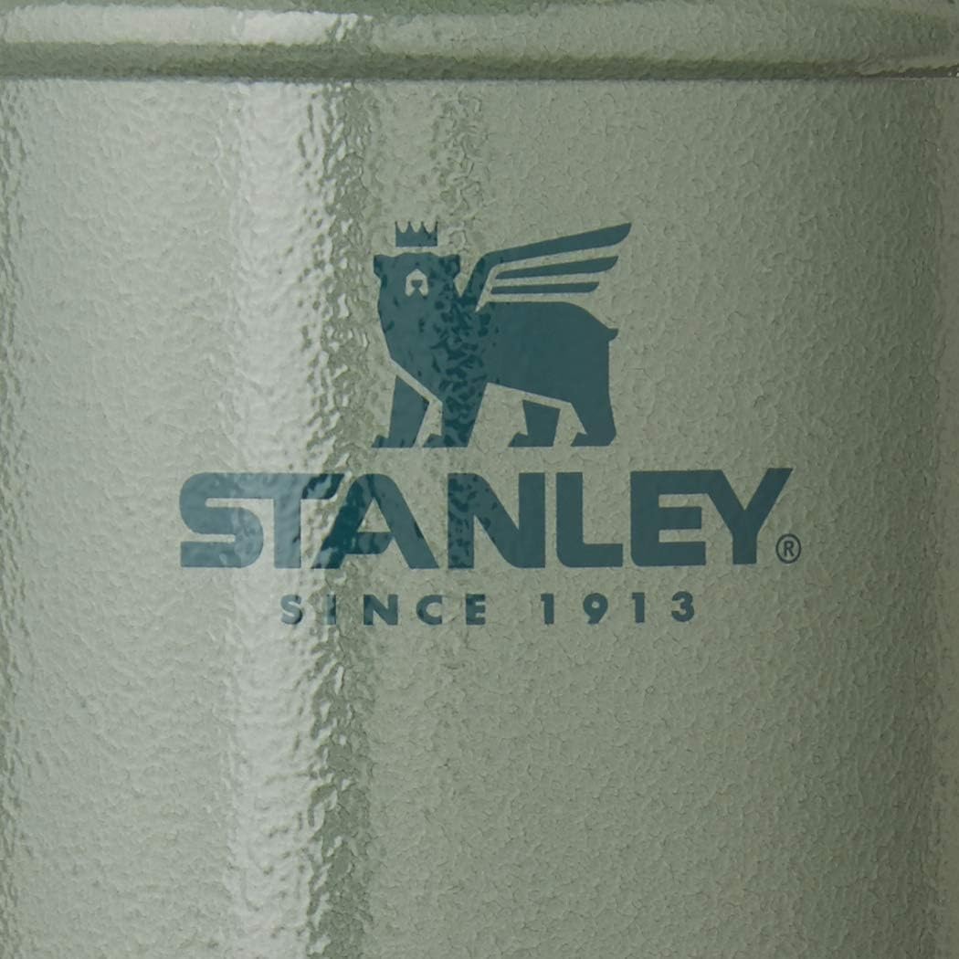 Stanley Classic 24oz Hammertone Green jar, durable stainless design for everyday use.