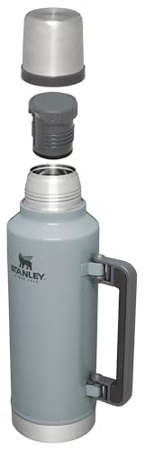 Stanley Classic 2qt wide-mouth bottle with leakproof lid for spill-free transport.