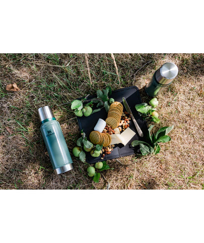 Rugged eighteen-eight stainless steel construction of Stanley Classic for daily use.