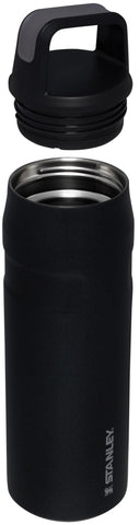 Stanley IceFlow bottle with soft-touch grip for comfortable transport.