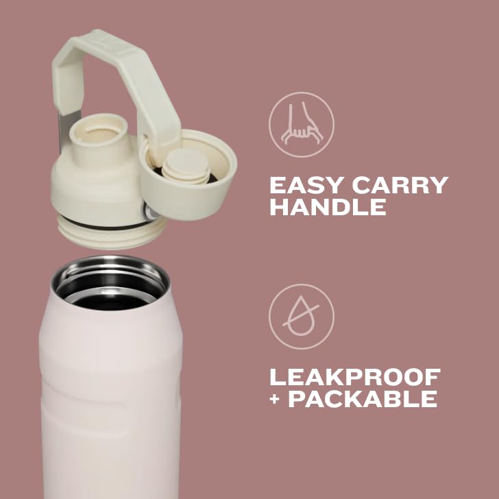 STANLEY IceFlow Fast Flow bottle double-wall insulation keeps drinks cold longer.