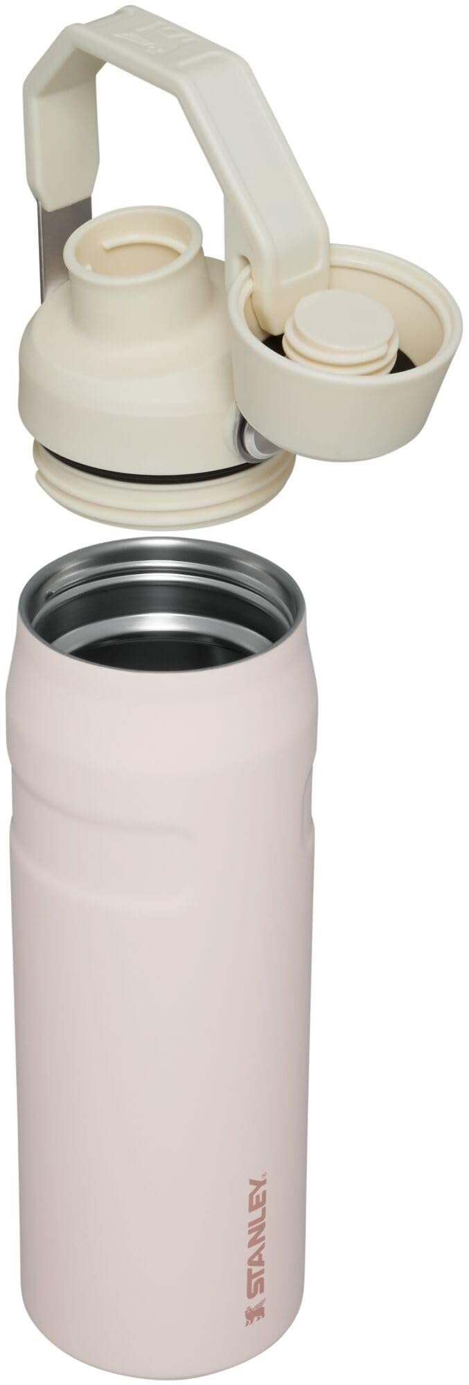 STANLEY IceFlow Fast Flow bottle leakproof lid prevents spills during travel and sports.