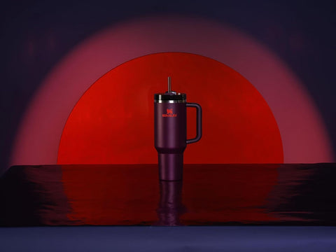 Insulated stainless steel body keeps beverages cold for hours.