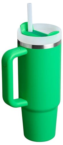 Stanley Quencher H2.0 Meadow with narrow base fits most car cup holders.